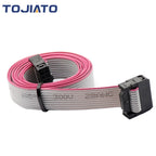 2pcs 10/20/30/50/100cm 10Pin Flat Ribbon Cable 2.54mm Pitch 2 Row Female to Female Wires IDC Ribbon 3D Printer Display Connector