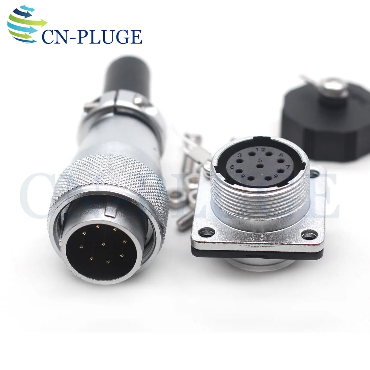 WEIPU WS20 Waterproof Male Plug 20mm Square Panel Mount Connector 2 3 4 5 7 9 12 Pin Aviation Outdoor Industrial Female Socket