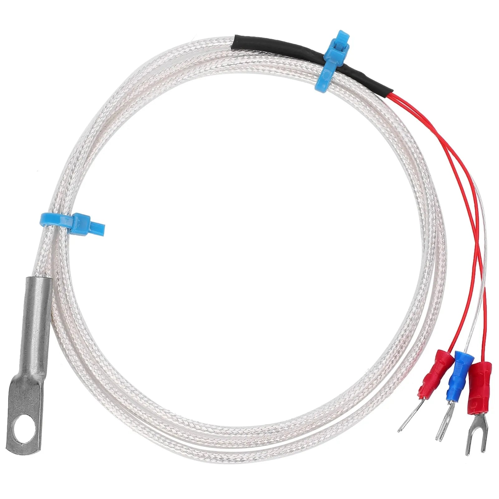 Temperature Sensor Probe PT100 Thermistor Temperature Measuring Probe Round Hole Patch Type5m