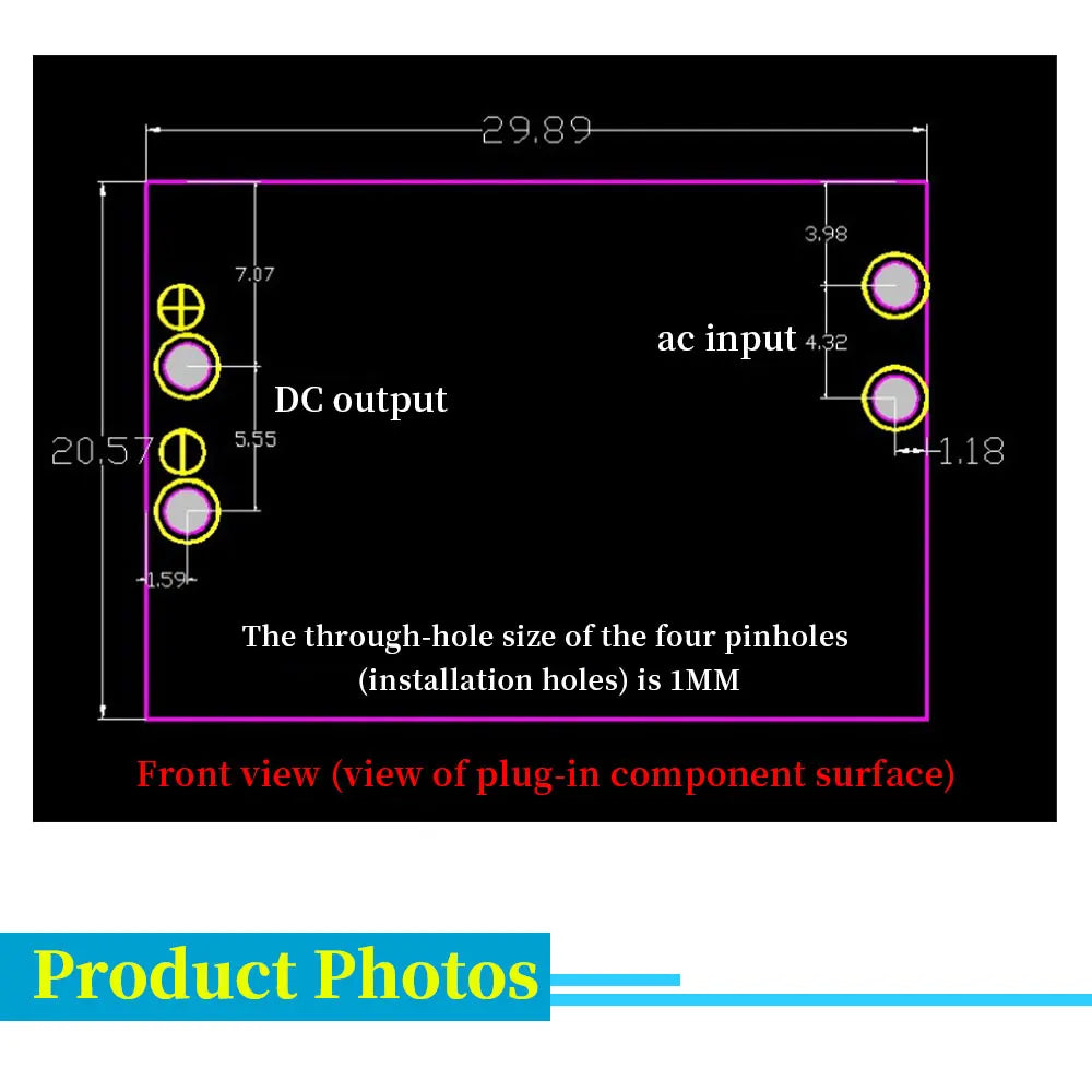 1pcs 220V AC To DC Isolated Power Board 3.5W Precision Regulation 5V/3.3V700mA 12V400mA MCU Power Converter PCB
