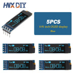 1-10pcs 0.91 Inch 128x32 IIC I2C White / Blue OLED LCD Display DIY Module SSD1315 Driver IC DC 3.3V 5V for Arduino
