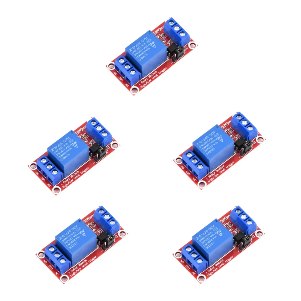 12V 1-channel relay module, using bidirectional optocoupler isolation, with strong driving capability and stable performance