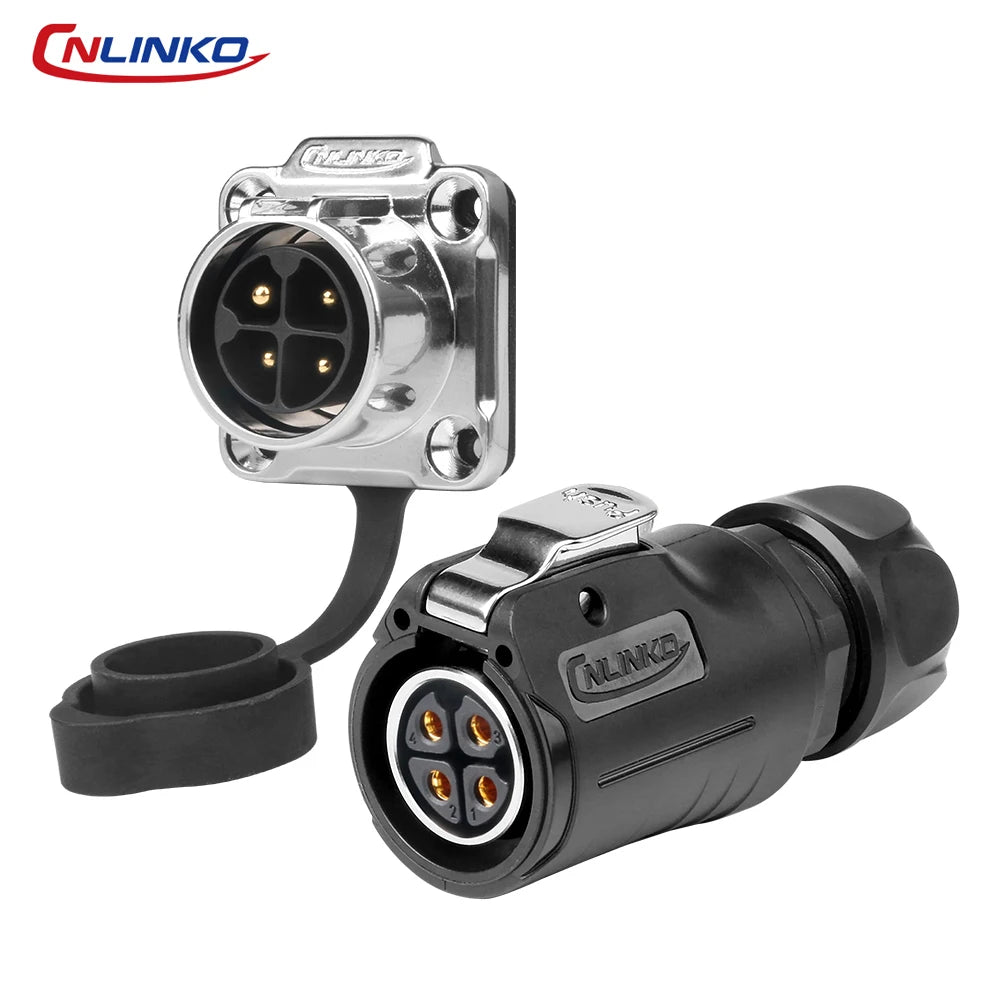 CNLINKO M20 Upgraded High Quality LP20 2 3 4 5 7 9 12 14 Pin Connector Circular Industrial Loose-proof IP68 Waterproof Connector
