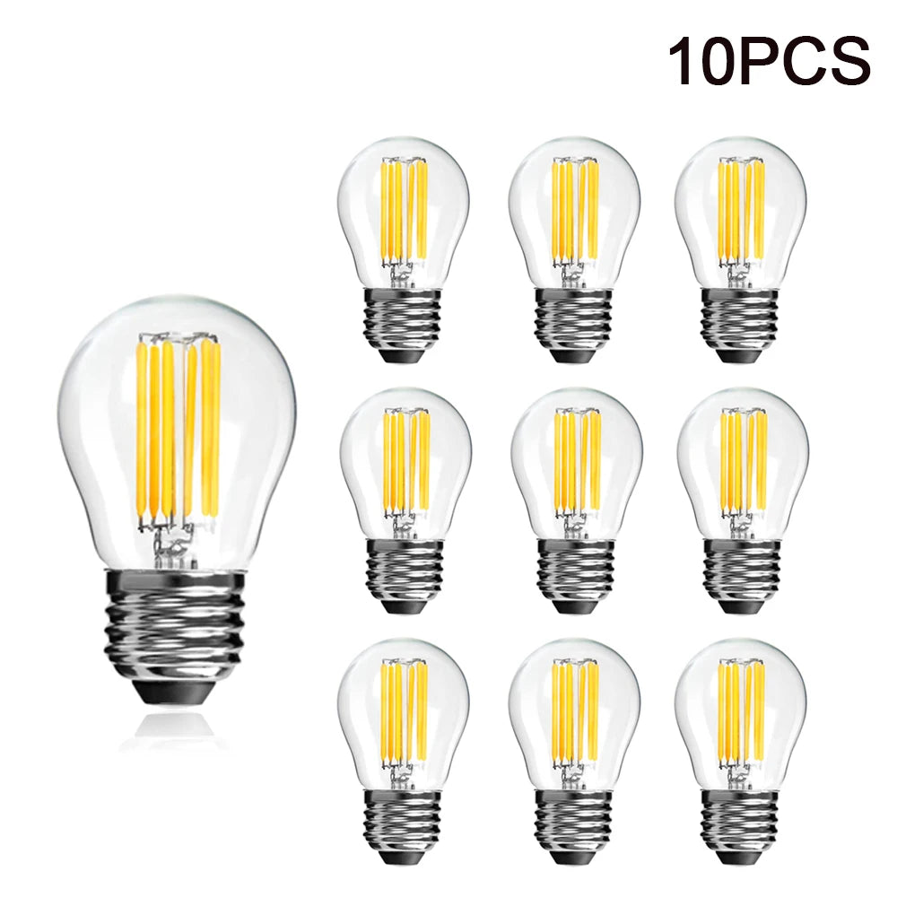 Led Filament Edison Bulb E27 G45 Mini Globe 4W 6W Dimmable Vintage Led Lamp 2700K Warm White For String Light Bulb