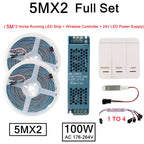 5M 10M DC24 WS2811 Running Water Flowing LED Strip Light SMD2835 Horse Race Pixel Addressable Flexible Linear Lamp Set