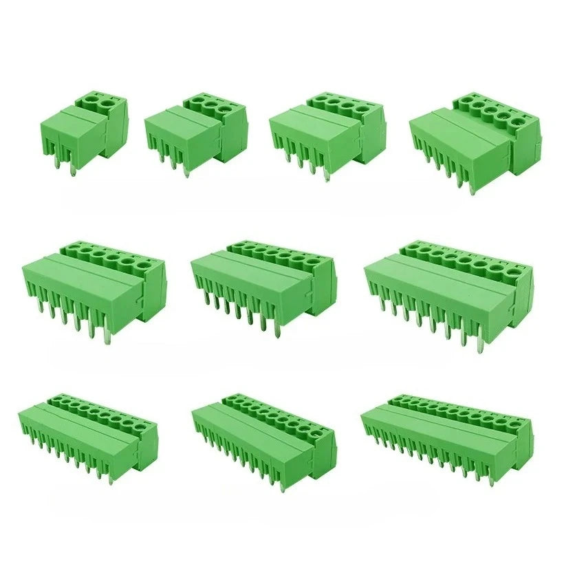 5Pair 15EDG KF2EDG 3.5mm 3.81mm 3.96mm 5.08mm PCB Screw Terminal Block 2-12Pin Male Plug Female Socket Pin Header Wire Connector