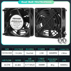 YOUNUON 60mm 80mm 90mm 120mm EC Brushless Fan AC 110V 115V 120V 220V 240V Axial Fan with Srews/Grill 6025 8025 9225 12025 12038