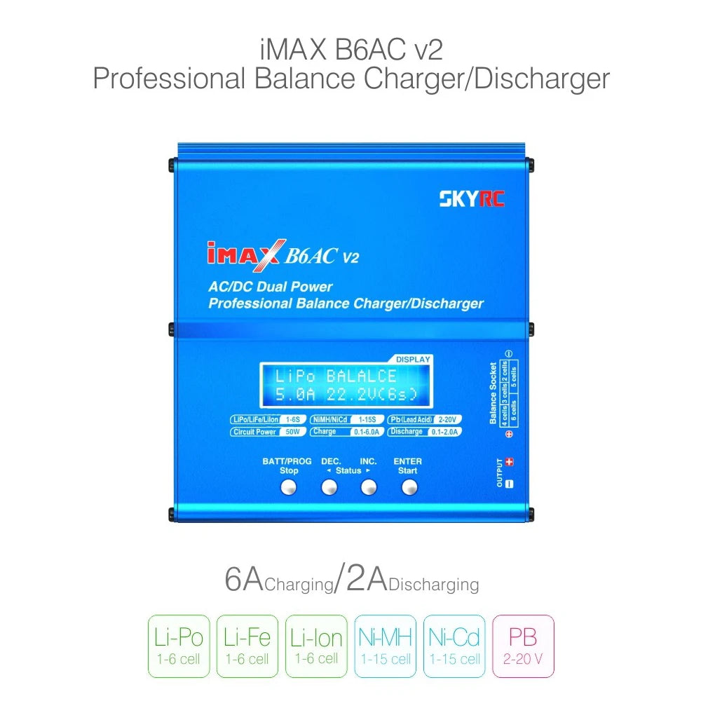Skyrc IMAX B6AC V2 Balance Charger/Discharger Battery RC Racing Drone Original B6 AC