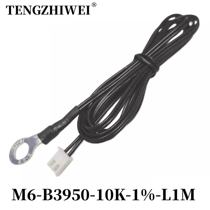 NTC Temperature Sensor Temperature Measurement Thermistor 10K B3950 1% M3M4M5M6M8M10 Inverter Fan Wire Ear Fixed Probe