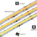 WS2811 COB Running Water Flowing LED Strip Light Horse Race Chasing Tape Wireless Remote Controller DC24V Power 20M 10M Full Set