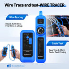 ZoeRax 9 in 1 RJ45 Crimper Tool Kit with Wire Tester/Tracker,Crimping Tool,CAT6 Connector,Cover,Punch Down Tool,Stripper,Cutter