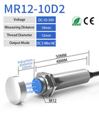 GTRIC Magnetic Reed Switch Proximity Sensor LG12A3 Premium M12 Cylinder Series 10-30V 90-220V 10mm Sensing Distance