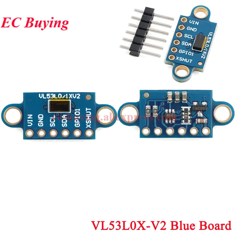 1-10Pcs VL53L0X V2 VL53L1X VL53L3CX VL53L4CD VL6180X  VL53L8CX VL53L7CX Time-of-Flight ToF Laser Ranging Sensor Module IIC