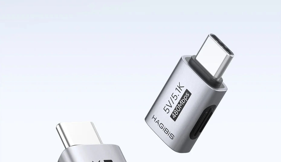 Hagibis 5.1k Pull-down Resistor Charging Adapter USB C Male to Female for Shaver Hair Trimmer Headphone Fan Electric Screwdriver