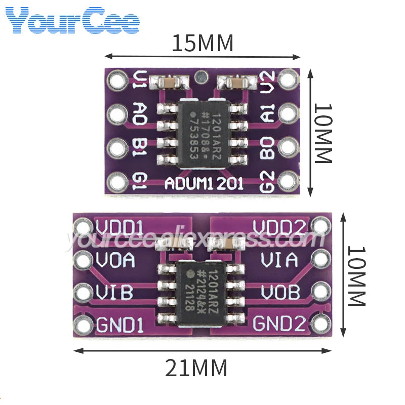 10pcs/1pc ADUM1201 Serial Port Dual-Channel Digital Isolator Module Magnetic Isolation/SPI/CAN Bus Transceiver Signal Isolation
