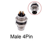 Cloweit M8 Sensor Connector Waterproof Male&Female Plug Straight Angle Screw Threaded Coupling 3pin 4p Panel Mount Flange Socket