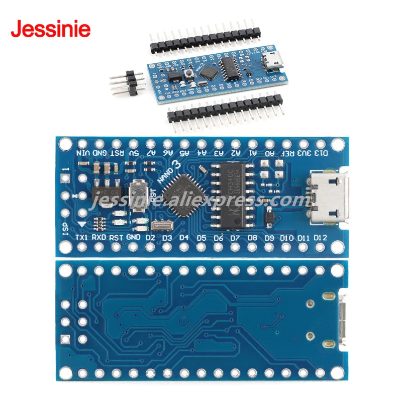 10pcs/1pc Nano V3 V3.0 Type-C Micro Mini USB ATmega168P ATmega328P MCU Core Development Board Improved Module for Arduino