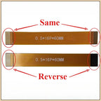 2Pcs 0.85mm/0.9mm/1.25mm Pitch 3/4/6/8/10/12/20/30P Solder Pad Via FPC Cable Pin Gold Plating   Wire Connector Cable Connector