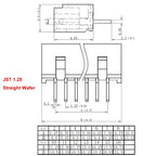 100pcs 1000pcs Straight 1.25mm 2P/3P/4P/5P/6P/7P/8P/9P/10P Micro Vertical PCB DIP Wire Connector Male Pin Header Wafer