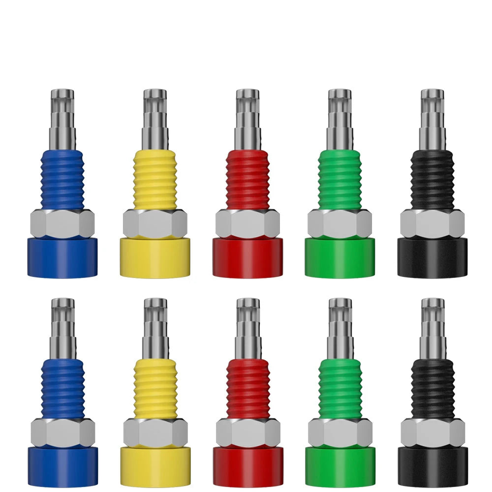 QSS 10PCS 2MM Banana Socket Banana Plug Jack Electrical Connector Terminal Test Hole Electrical Tool
