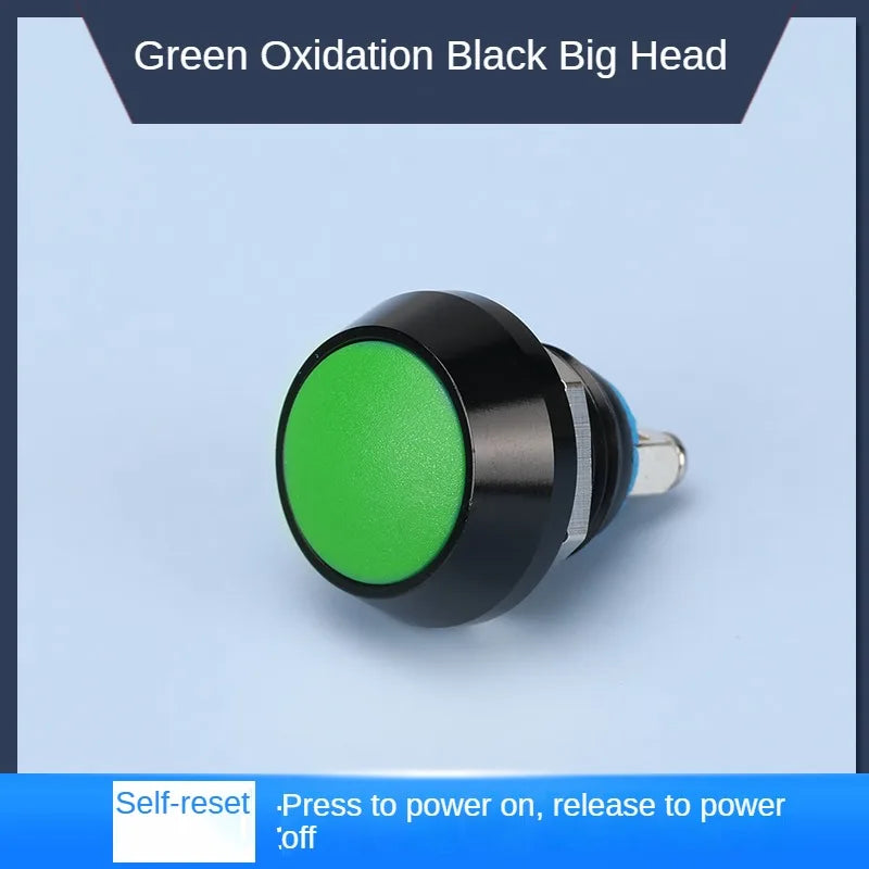 12MM Small Mini Metal Push Button Switch 12V 220v On Off Start Stop Momentary Colorful Black Oxide Waterproof Round Head Wedding