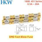 2410 1808 125V 0451 Series SMD Fast Blow Fuse Littelfuse 0.5A 1A 2A 3A 4A 5A 6.3A 8A 10A 12A 15A 20A Ultra-rapid Fuses Original