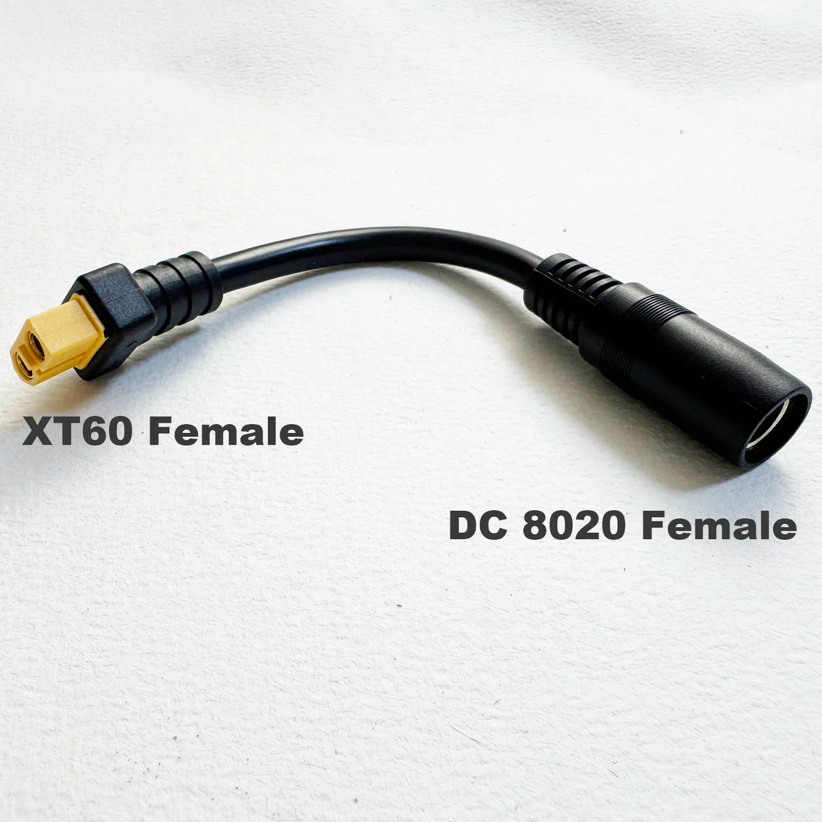 1pc XT60 Female to DC 8020 8.0mm x 2.0mm Female Adapter Cable Connectos Solar Generator Portable Power Station 14AWG