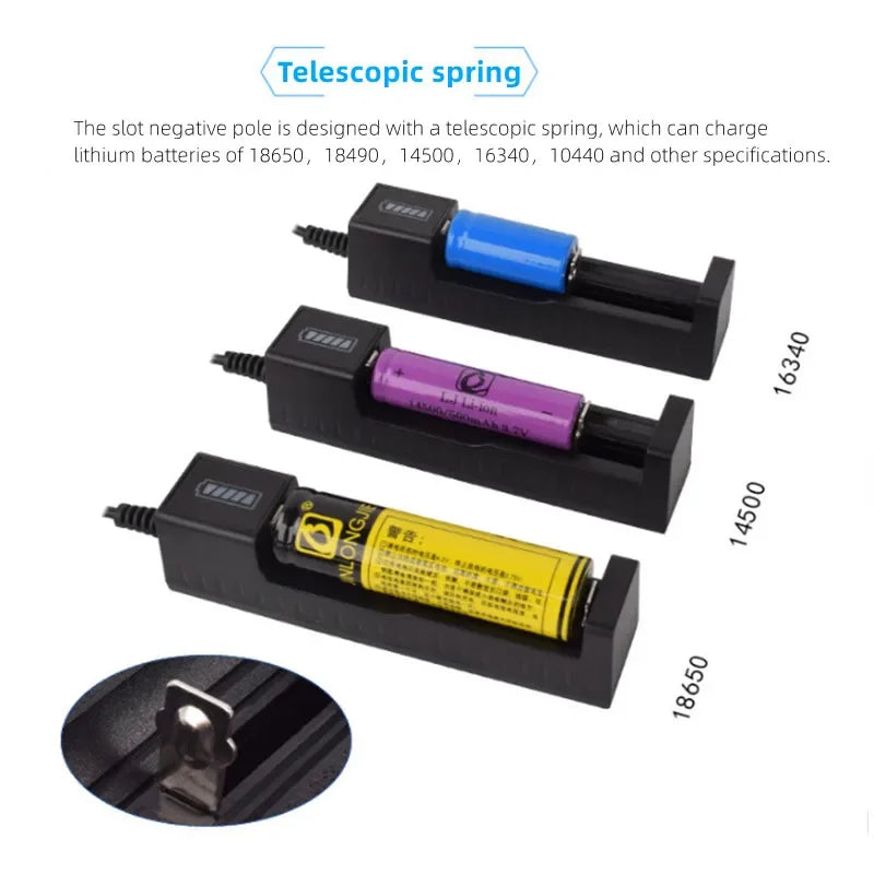 Multifunctional Lithium Battery Charger Single Charge 16340 14500 18650 26650 Universal Battery Charger