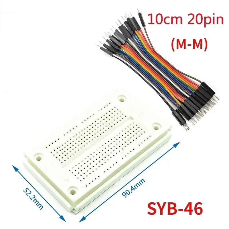 MB102 Breadboard ZY-204 400 Tie Point Solderless PCB Test Bread board Dupont Line Kit 20/40Pin 10/15/20cm Diy Electronic Kits