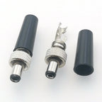 1pc 5.5 X 2.1 2.5MM Screw Locking DC Power Connector Female Plug & Metal Panel Mount Socket Locable Secure Standard Plug Socket