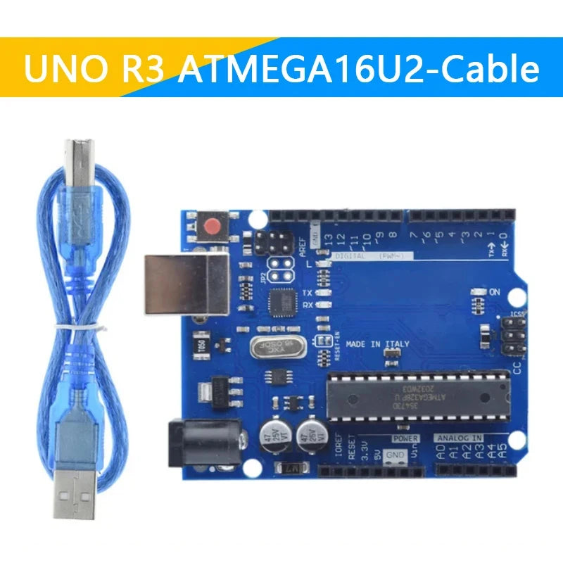 UNO R3 Development Board ATMEGA328P CH340 / ATEGA16U2 Compatible For Arduino with Cable R3/R4 UNO Proto Shield Expansion Board