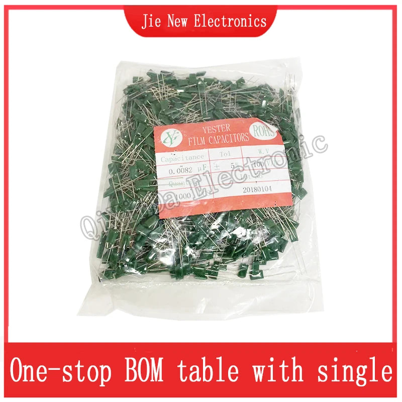 Polyester film capacitor 100V 1nF 1.5nF 2.2nF 100nF 220nF 2A102J 2A152J 2A222J 2A472J 2A103J 2A223J 2A473 2A104J 2A154J 2A474J
