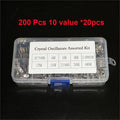 35-200pcs Crystal Oscillator Electronic Kit HC-49S DIP/SMD Ceramic Quartz Resonator Hc-49 Set 4Mhz 6Mhz 8Mhz 12Mhz 16Mhz 20Mhz