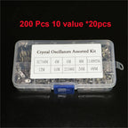 35-200pcs Crystal Oscillator Electronic Kit HC-49S DIP/SMD Ceramic Quartz Resonator Hc-49 Set 4Mhz 6Mhz 8Mhz 12Mhz 16Mhz 20Mhz
