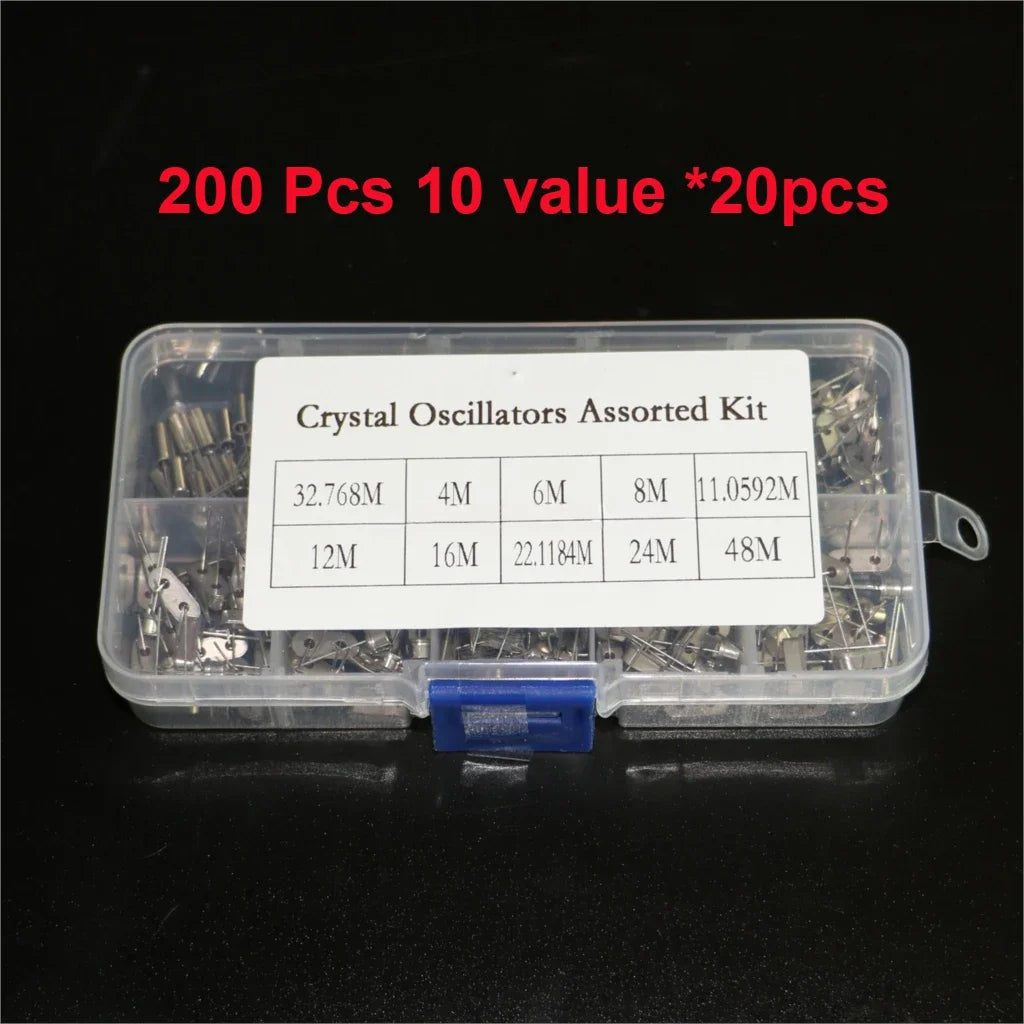 35-200pcs Crystal Oscillator Electronic Kit HC-49S DIP/SMD Ceramic Quartz Resonator Hc-49 Set 4Mhz 6Mhz 8Mhz 12Mhz 16Mhz 20Mhz