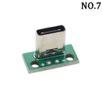 1Pcs USB 3.1 Vertical Straight Plug Double Side Positive Negative Plug Type-C Male/Female Test Board PCB Connector With Pin
