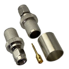 10Pcs SMA RP SMA Male plug & Female Jack Crimp RG8 LMR400 Cable RF Coaxial connector Wire Terminals 50ohm