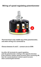 1W 3W 5W Adjust Speed Potentiometer Adjustable Resistor 1K 1.5K 2K2 3K3 4K7 6K8 10K 22K 33K 47K 22R 100 220 470 OHM WX110 WX112