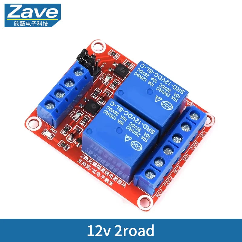 Relay Module 1 2 4 6 8 Channel 5V 12V Relay Module Board Shield with Optocoupler Support High and Low Level Trigger for Arduino
