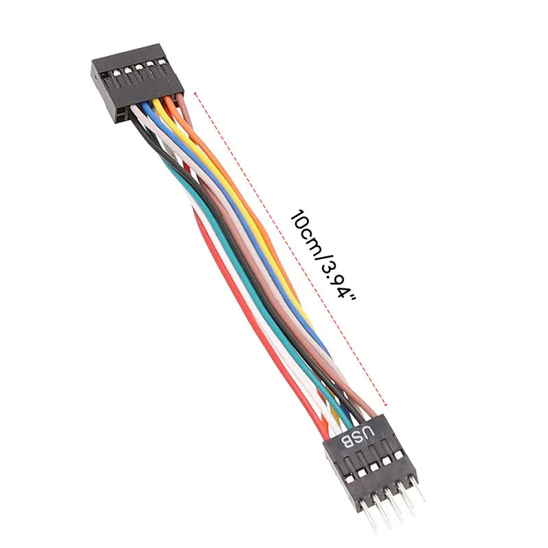 Computer Motherboard Adapter Cable 11Pin USB to 9Pin Mainboard to Ordinary Chassis Adapter Cable 11-Hole to 9-Pin