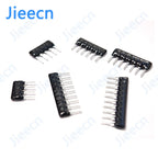 200PCS 4PIN-10PIN Exclusion Network Resistor array DIP 220R 330R 470R 510R 680R OHM 1K 1.5K 2K 2.2K 3K 3.3K 10K 100K 9A681J 510K