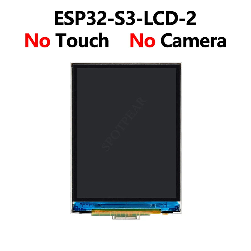Waveshare ESP32-S3 2inch Capacitive Touch Display IPS 240×320 Camera Touch Option Supports WiFi Bluetooth Development Board