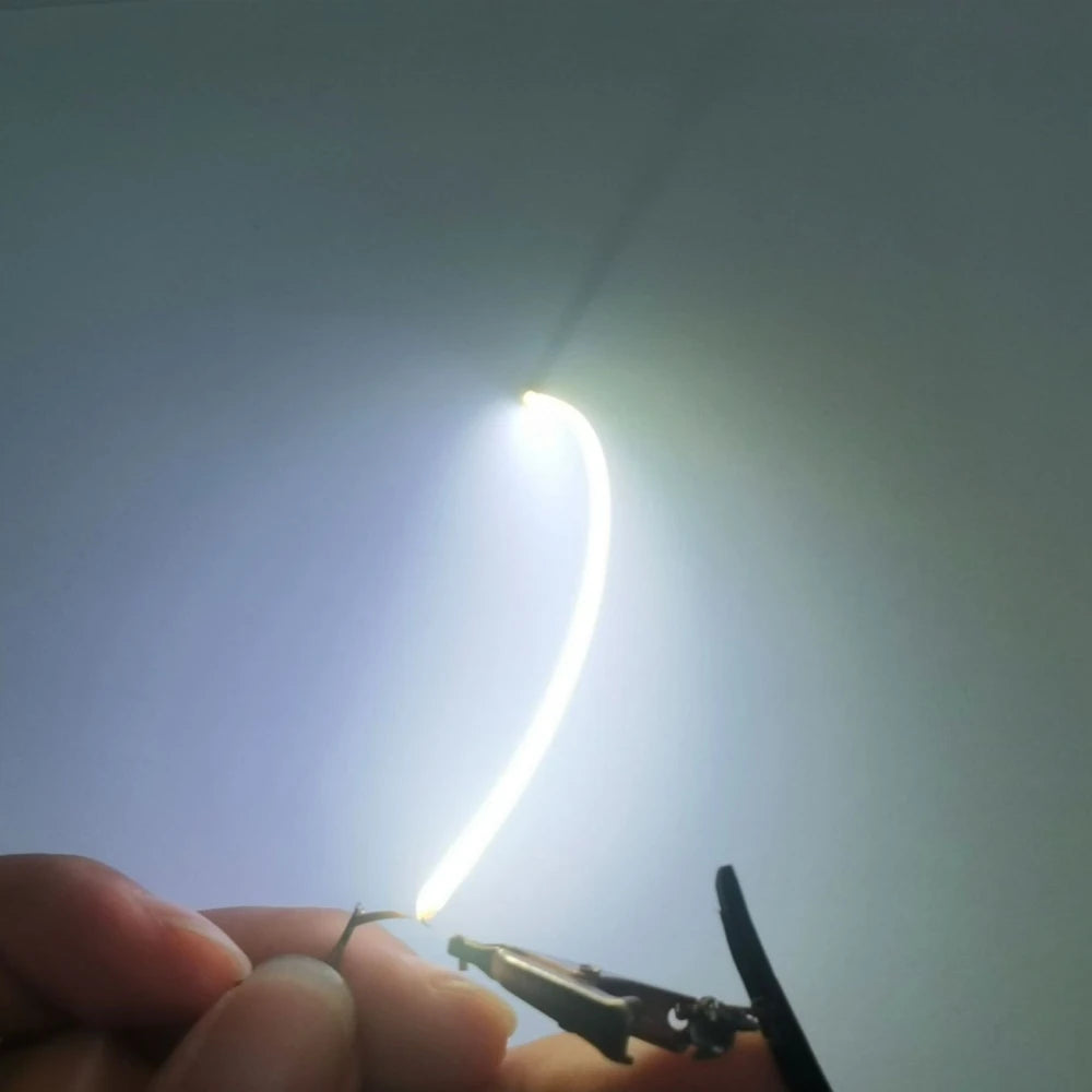 Free Cut Flexible COB LED Filament DC3V Edison Bulb Lamp Parts Diode Lighting 25mm-300mm Pink Red Ice-Blue 2700K +- On One Side