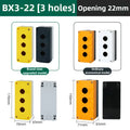 1/2/3/4/5 Hole Waterproof Button Switch Control Box Button Emergency Stop Dustproof Waterproof IP65 Button Thickened Yellow Gray