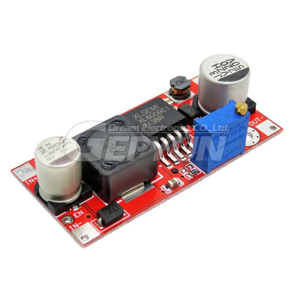 XL6009 Power Supply Module Boost Buck DC-DC Adjustable Step Up Down Converter Red 20W 5-32V to 1.2-35V High Performance