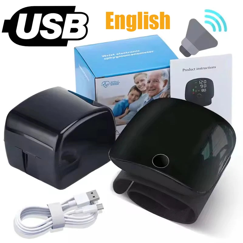 Digital Blood Pressure Monitor Wrist Tensiometer Electronic Sphygmomanometer Tonometer Or LCD Forehead Digital Thermometer