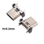 5pcs Type C 16 Pin Female Socket Connector Vertical SMT 180° PBC Plug-in Board USB Type-C 16P Plug Power Socket Connector