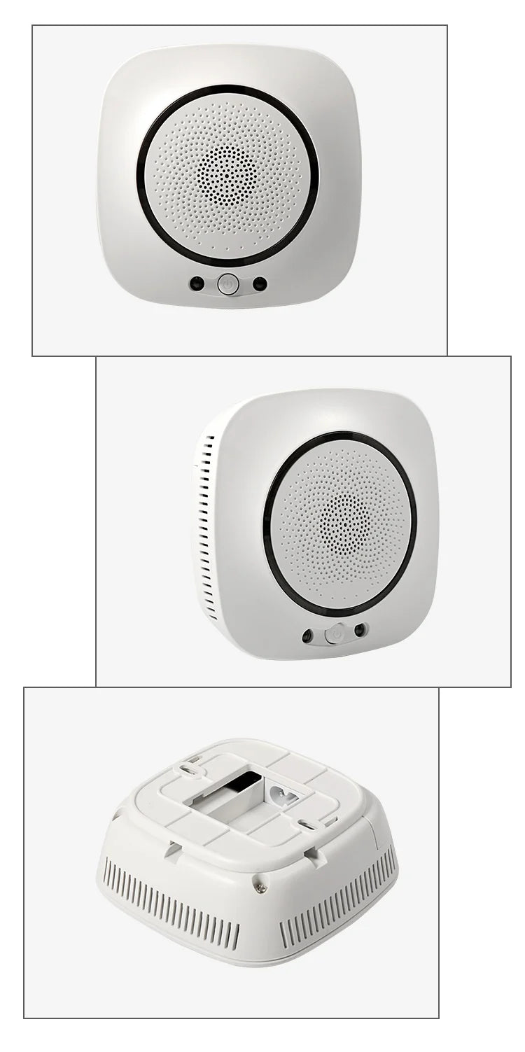 90-220Vac EU Plug WIFI Natural Gas Detector Tuya APP Push Message Coal Gas Sensor LPG Alarm NC/NO Relay Shut Off DN10/15 Valve