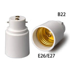 2pcs Universal Bayonet B22 to E27 Screw Lamp Holder LED Halogen CE RoHS Light Bulb Socket Converter Adapter