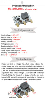 3A 5A 8A DC-DC Buck Step-down Power Supply Module 5V-12V 24V to 5V 3.3V 9V 12V Fixed Output High-Current MINI560